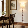 61-Inch Rustic Farmhouse Floor Lamp in Oil-Rubbed Bronze with Resin Base and Rotary Switch