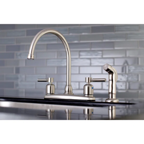 Kingston+Brass+Concord+Two-Handle+4-Hole+8_+Centerset+Kitchen+Faucet+with+Side+Sprayer-25314124