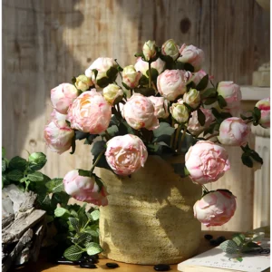 Dried Look Peonies | 9 Stems Artificial Wedding | Home Decoration | Gifts | Decor Floral Flowers